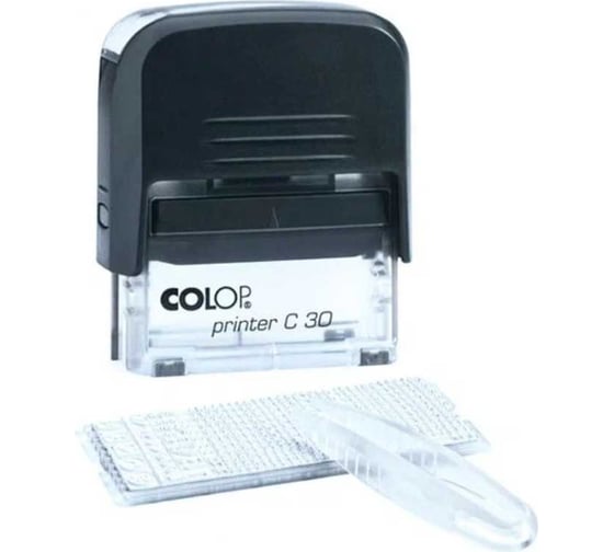 Автоматический самонаборный штамп Colop пластик 5 строк 18х47 мм PRINTER С 30/1SET black 00-00000851