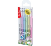 Набор гелевых ручек BERLINGO Brilliant Metallic 6 шт, 6 цветов, 0,8 мм, корпус ассорти CNg_40406