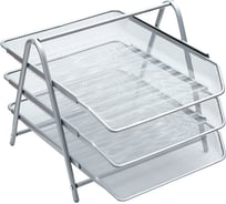 Горизонтальный лоток для бумаг BERLINGO Steel&Style 3 секции, металл, серебристый BMs_41031