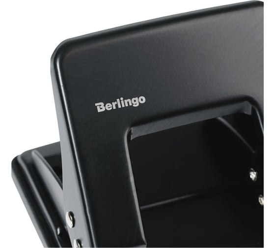 Металлический дырокол BERLINGO Universal 20 листов, черный, с линейкой DDm_20041