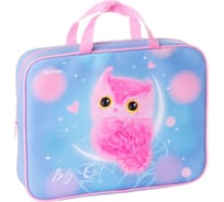 Папка BERLINGO Plush Owl с ручками 1 отделение, А4, 350х265х80 мм, текстиль, на молнии FB70020