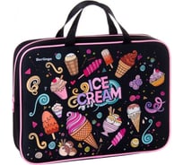 Папка BERLINGO Ice-cream с ручками 1 отделение, А4, 350х265х80 мм, текстиль, на молнии FB70023