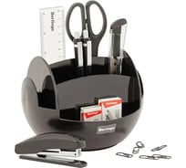 Настольный органайзер BERLINGO FR 9 предметов, вращающийся, черный MOn_09061