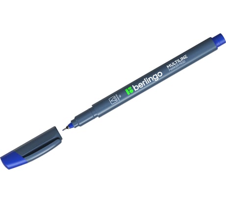 Маркер перманентный для CD/DVD Berlingo "Multiline PE50", синий, 0,5мм, 12 шт. PM6433