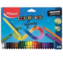 Карандаши цветные монолитные ОФИСМАГ MAPED Infinity, набор 24 цвета, трехгранные 861601 182054
