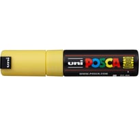 Художественный акриловый маркер UNI POSCA PC-8K, жёлтый, до 8.0 мм, скошенный наконечник 149319