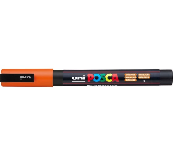 Художественный акриловый маркер UNI POSCA PC-3M, оранжевый, 0.9 - 1.3 мм 149543