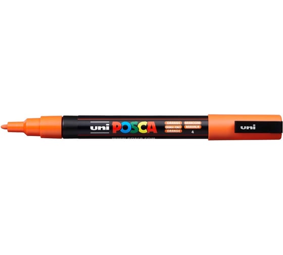 Художественный акриловый маркер UNI POSCA PC-3M, оранжевый, 0.9 - 1.3 мм 149543