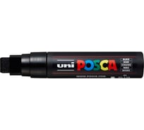 Художественный акриловый маркер UNI POSCA PC-17K, чёрный, 15 мм, клиновидный наконечник 149381