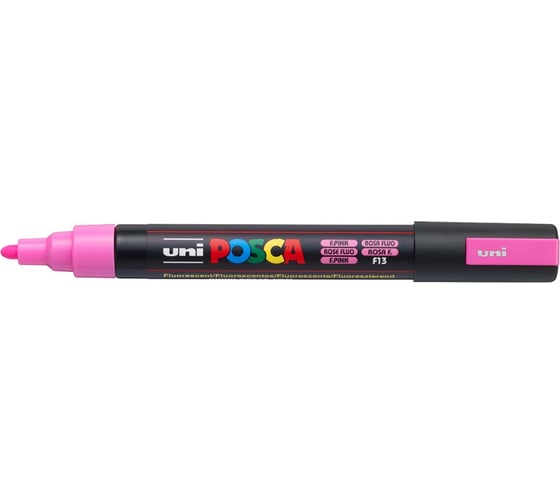 Художественный акриловый маркер UNI POSCA PC-5M, флуоресцентно-розовый, 1.8 - 2.5 мм 149536
