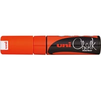 Художественный меловой маркер UNI Chalk PWE-8K, флуоресцентно-оранжевый, до 8.0 мм 69943
