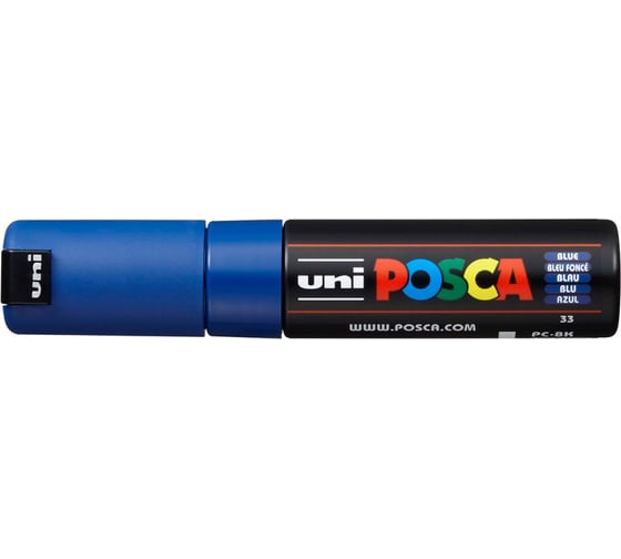 Художественный акриловый маркер UNI POSCA PC-8K, синий, до 8.0 мм, скошенный наконечник 149395 1