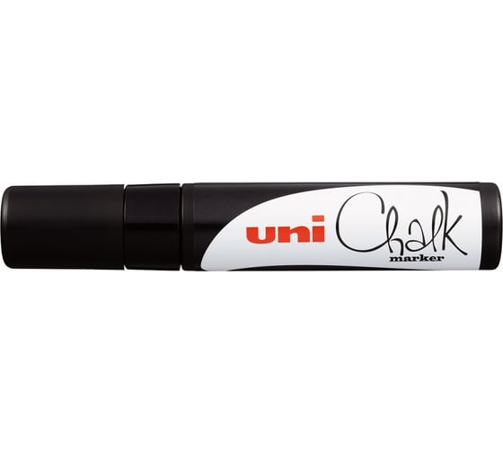 Художественный меловой маркер UNI Chalk PWE-17K, чёрный, до 15 мм 69932
