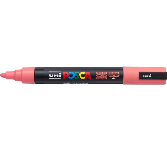 Художественный акриловый маркер UNI POSCA PC-5M, кораллово-розовый, 1.8 - 2.5 мм 149531