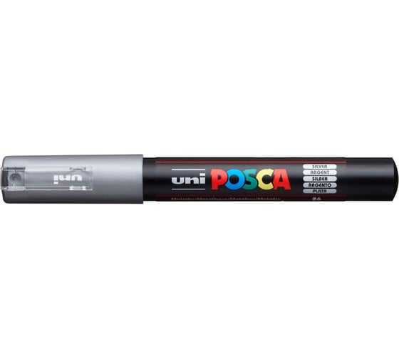 Художественный акриловый маркер UNI POSCA PC-1M, серебряный, 0.7 мм 149601