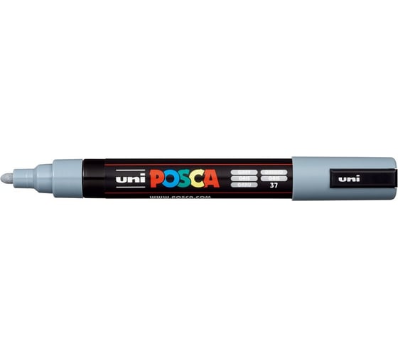 Художественный акриловый маркер UNI POSCA PC-5M, серый, 1.8 - 2.5 мм, пулевидный наконечник 149468