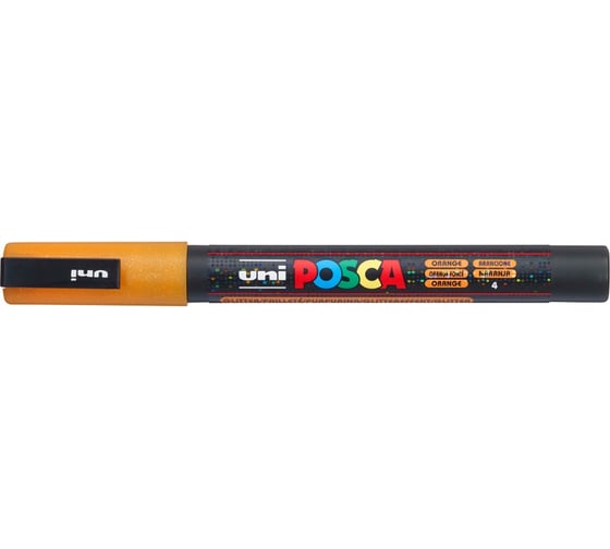 Художественный акриловый маркер UNI POSCA PC-3ML, оранжевый с блёстками, 0.9 - 1.3 мм 149456