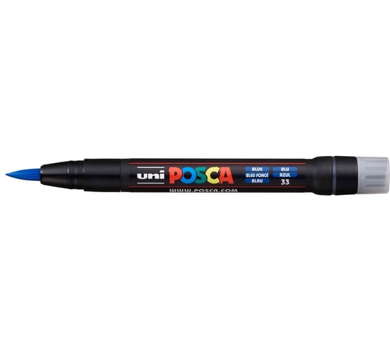 Художественный акриловый маркер UNI POSCA PCF-350, синий, кисть 149686 1