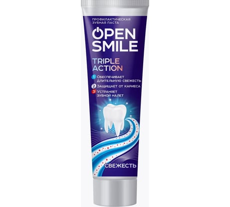 Профилактическая зубная паста Open Smile Triple Action Свежесть 50 мл 8149