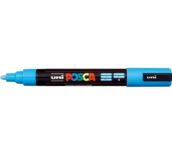 Художественный акриловый маркер UNI POSCA PC-5M, голубой, 1.8 - 2.5 мм 149461 1