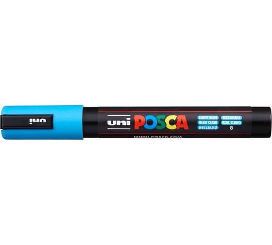Художественный акриловый маркер UNI POSCA PC-5M, голубой, 1.8 - 2.5 мм 149461