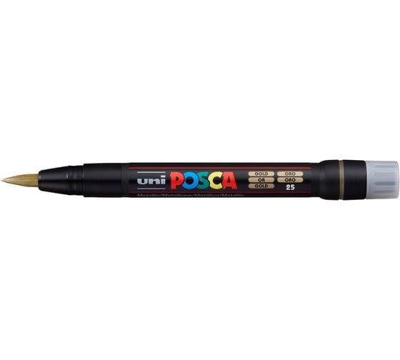 Художественный акриловый маркер UNI POSCA PCF-350, золотой, кисть 149687 1
