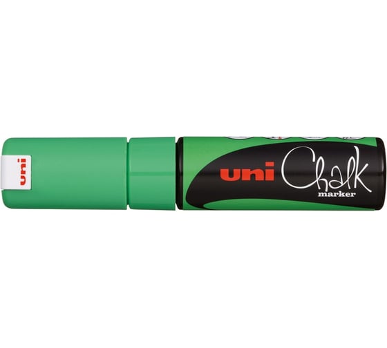 Художественный меловой маркер UNI Chalk PWE-8K, флуоресцентно-зелёный, до 8.0 мм 69945 1