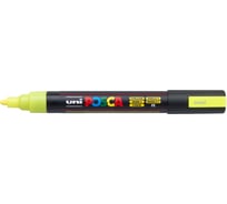 Художественный акриловый маркер UNI POSCA PC-5M, флуоресцентно-жёлтый, 1.8 - 2.5 мм 149534