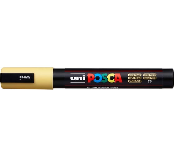 Художественный акриловый маркер UNI POSCA PC-5M, соломенно-желтый, 1.8 - 2.5 мм 149517