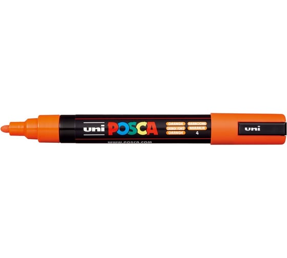 Художественный акриловый маркер UNI POSCA PC-5M, оранжевый, 1.8 - 2.5 мм 149458