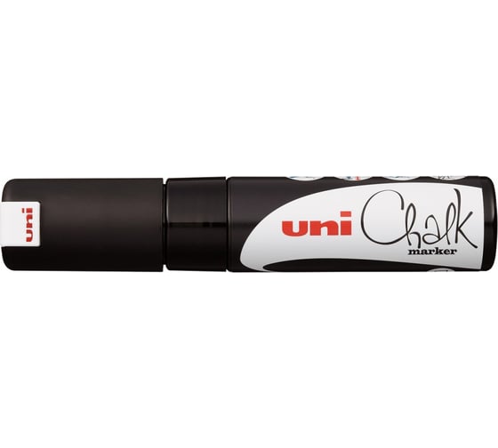 Художественный меловой маркер UNI Chalk PWE-8K, чёрный, до 8.0 мм 69949 1