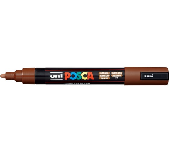 Художественный акриловый маркер UNI POSCA PC-5M, коричневый, 1.8 - 2.5 мм 149467 1