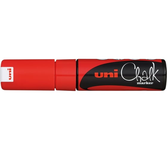 Художественный меловой маркер UNI Chalk PWE-8K, красный, до 8.0 мм 69939 1