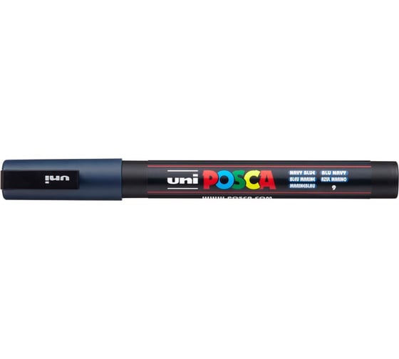 Художественный акриловый маркер UNI POSCA PC-3M, тёмно-синий, 0.9 - 1.3 мм 149569 1