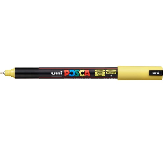 Художественный акриловый маркер UNI POSCA PC-1MR, жёлтый, 0.7 мм, игольчатый наконечник 149661 1