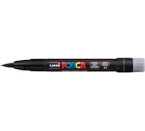 Художественный акриловый маркер UNI POSCA PCF-350, чёрный, кисть 149685