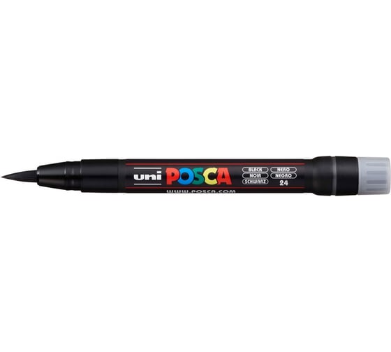 Художественный акриловый маркер UNI POSCA PCF-350, чёрный, кисть 149685 1