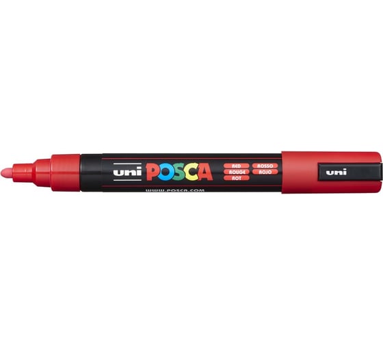 Художественный акриловый маркер UNI POSCA PC-5M, красный, 1.8 - 2.5 мм 71173 1