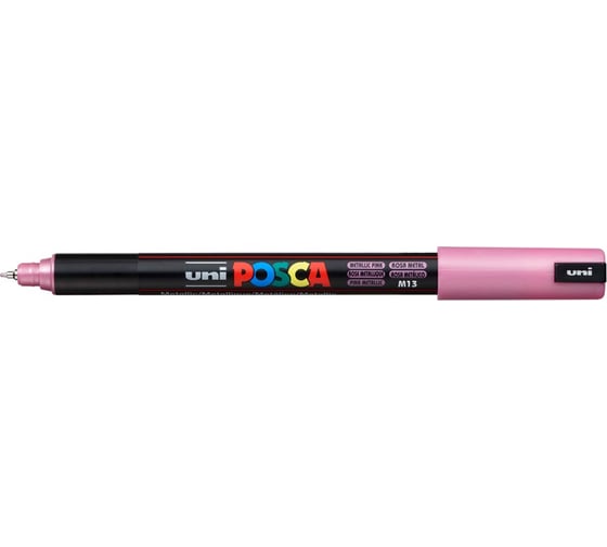 Художественный акриловый маркер UNI POSCA PC-1MR, розовый металлик, 0.7 мм 149671 1
