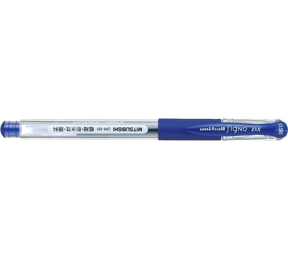 Гелевая ручка UNI Signo DX Ultra-fine UM-151, синий, 0.38 мм 66258