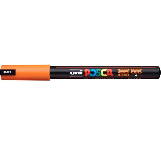 Художественный акриловый маркер UNI POSCA PC-1MR, оранжевый, 0.7 мм, игольчатый наконечник 149662