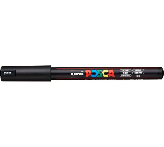 Художественный акриловый маркер UNI POSCA PC-1MR, чёрный, 0.7 мм, игольчатый наконечник 149668
