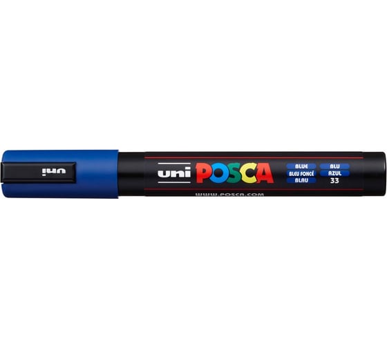 Художественный акриловый маркер UNI POSCA PC-5M, синий, 1.8 - 2.5 мм 77368