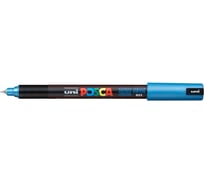 Художественный акриловый маркер UNI POSCA PC-1MR, синий металлик, 0.7 мм 149675