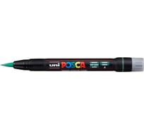 Художественный акриловый маркер UNI POSCA PCF-350, зелёный, кисть 149681