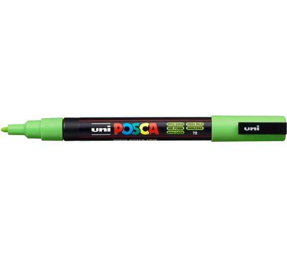Художественный акриловый маркер UNI POSCA PC-3M, зелёное яблоко, 0.9 - 1.3 мм 149557