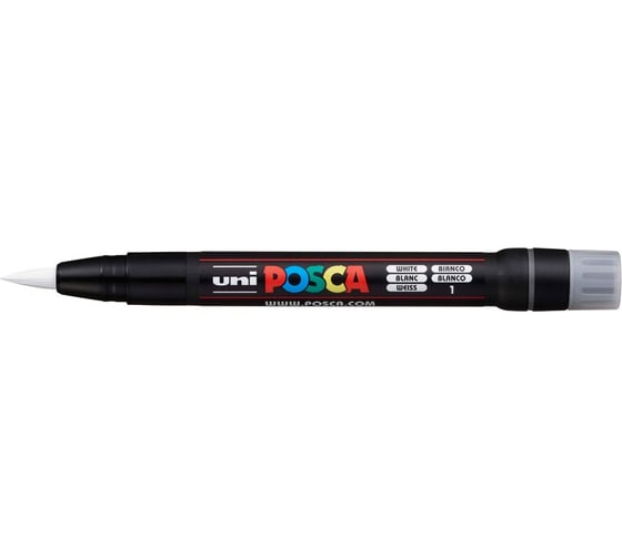 Художественный акриловый маркер UNI POSCA PCF-350, белый, кисть 149679 1