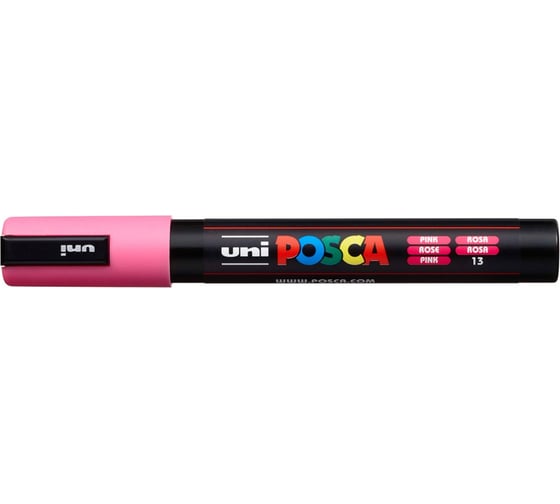 Художественный акриловый маркер UNI POSCA PC-5M, розовый, 1.8 - 2.5 мм 149464