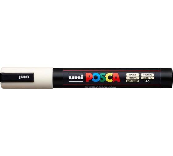 Художественный акриловый маркер UNI POSCA PC-5M, слоновая кость, 1.8 - 2.5 мм 149477
