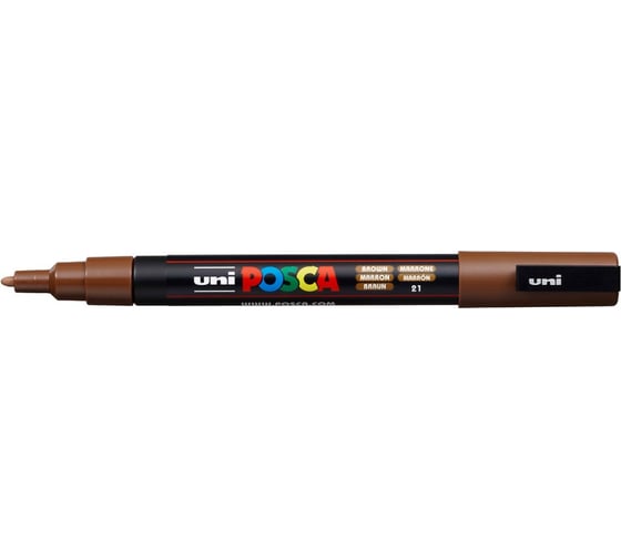 Художественный акриловый маркер UNI POSCA PC-3M, коричневый, 0.9 - 1.3 мм 149552